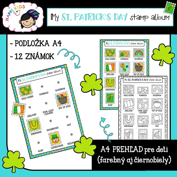 My ST. PATRICK'S DAY stamp album - skladačka a obrázkový prehľad 