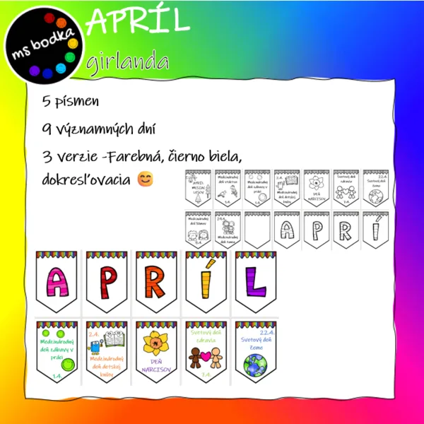 APRÍL girlanda