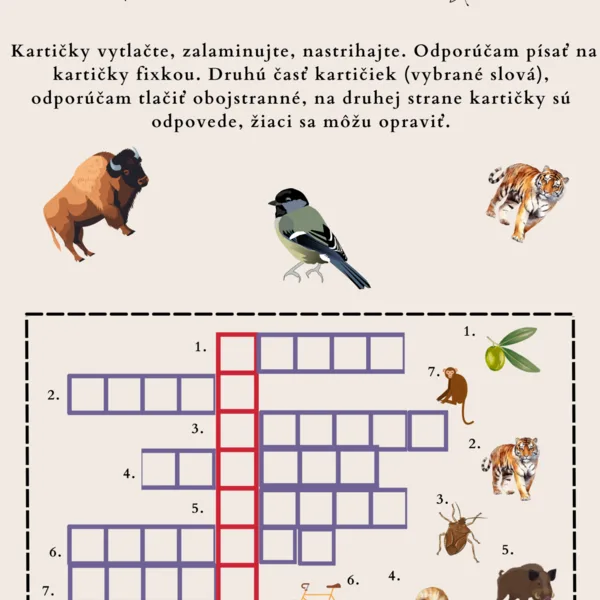 Tajničky - opakovanie + vybrané slová 