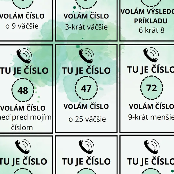 tu je číslo...