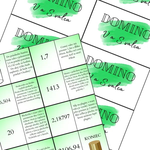 DOMINO - objem a povrch valca