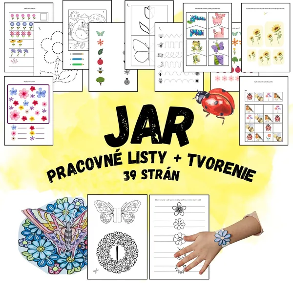 JAR - pracovné listy, grafomotorika + tvorenie