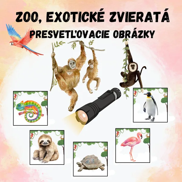Presvetľovacie obrázky - ZOO, exotické zvieratá