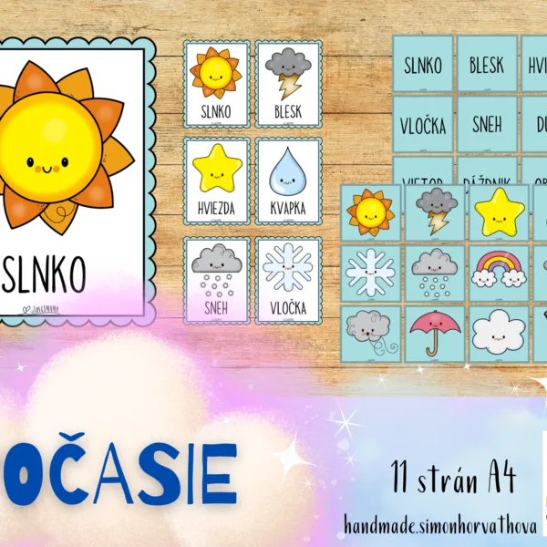 Počasie, Kartičky počasie