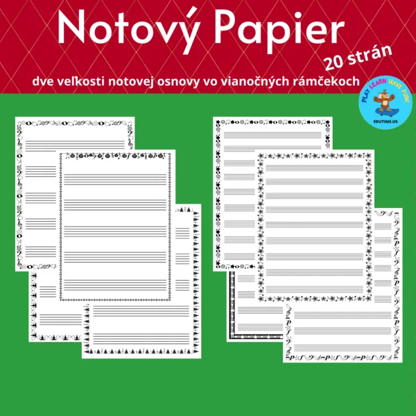 Notový papier - vianočný