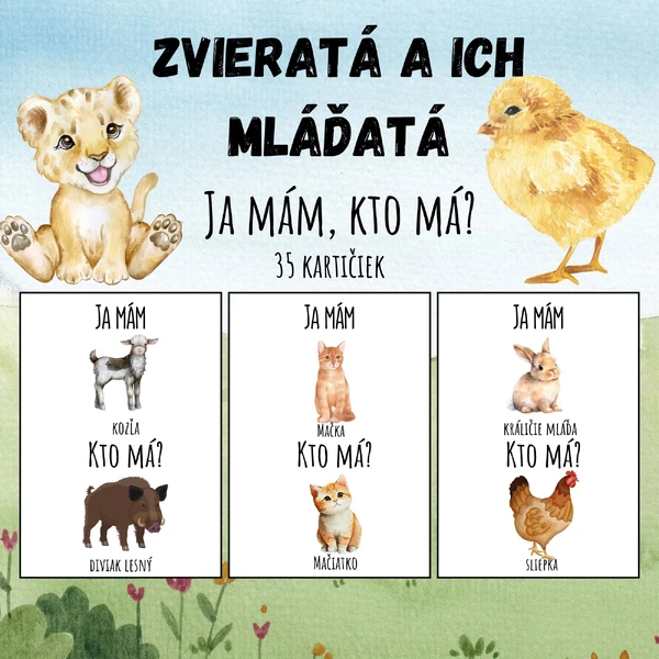 Ja mám, kto má?   Zvieratá a ich mláďatá