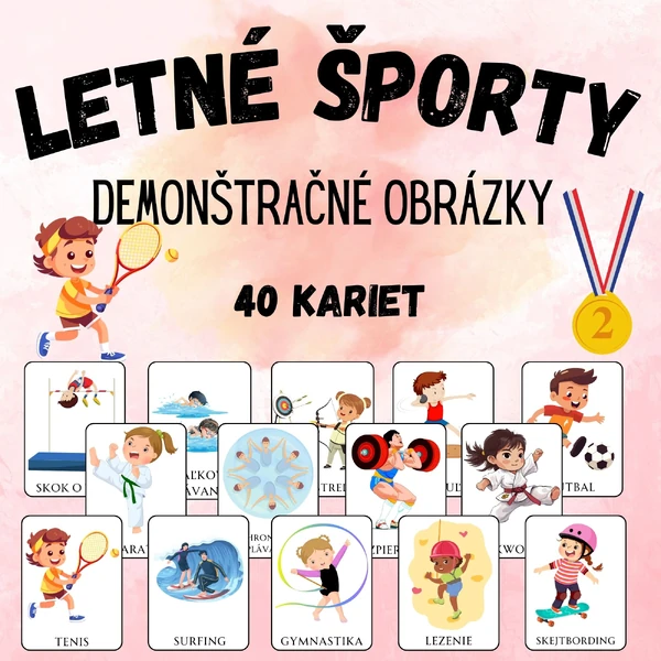 Letné športy - demonštračné obrázky