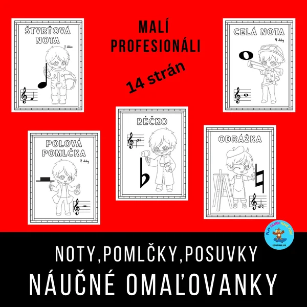 Malí profesionáli - náučné omaľovanky