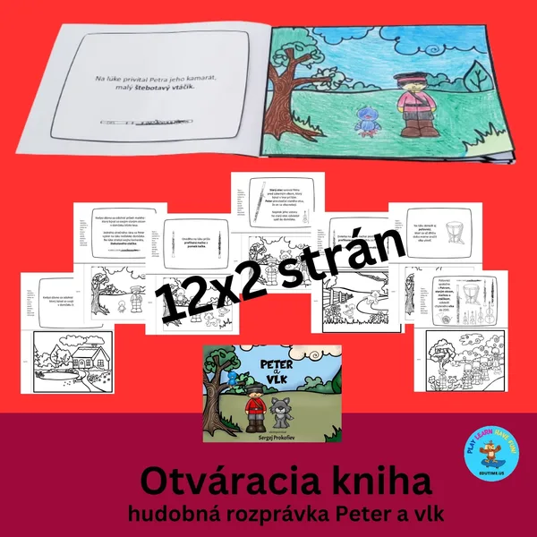 Peter a vlk - otváracia kniha
