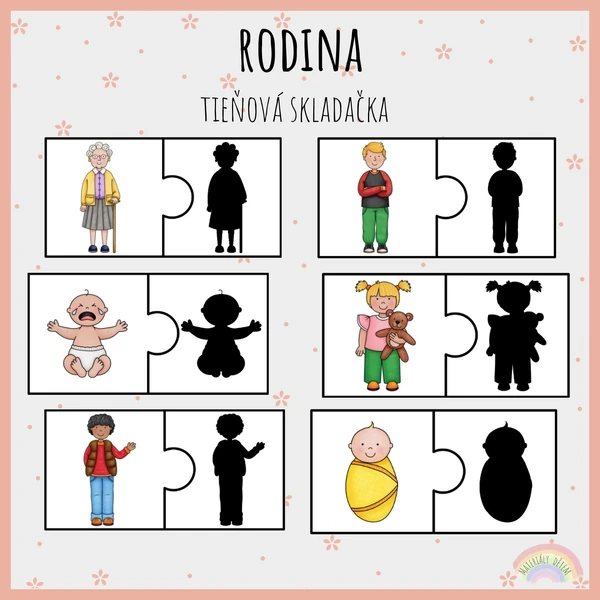 Rodina, tieňová skladačka