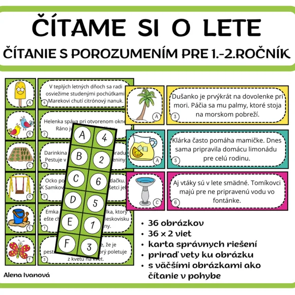 ČÍTAME SI O LETE - Čítanie s porozumením
