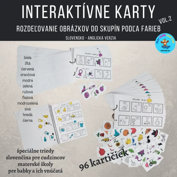 Farby - interaktívne karty