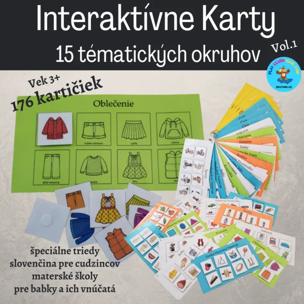 Interaktívne karty pre vek 3+