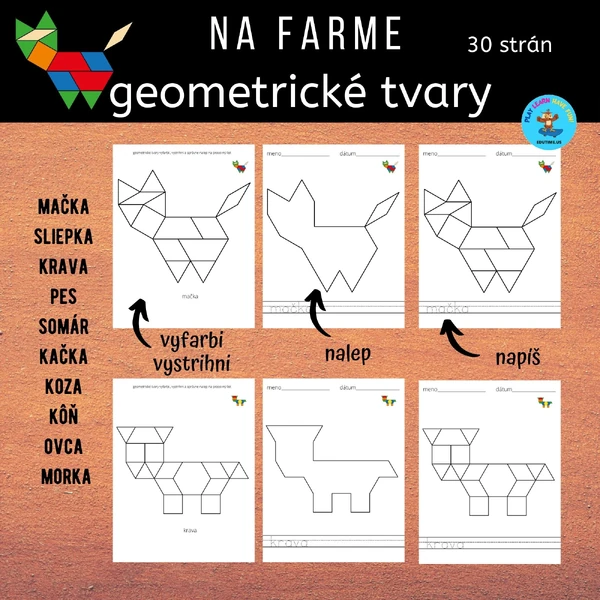 Na farme - geometrické tvary