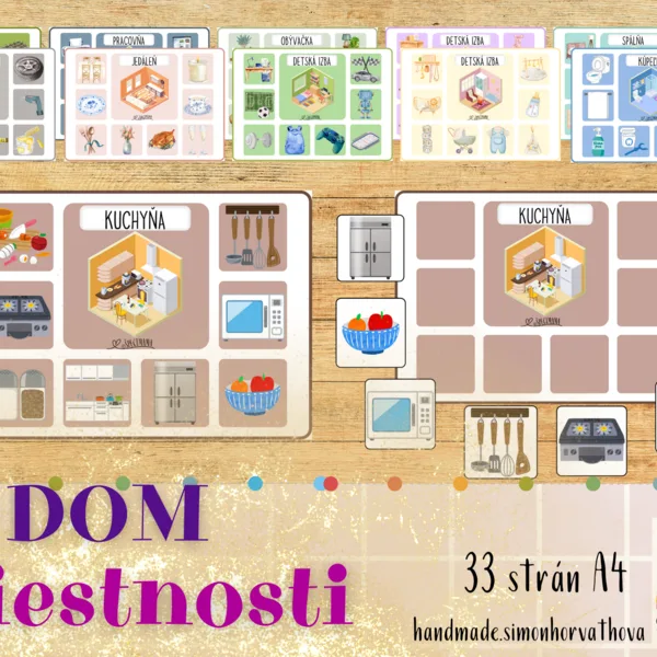 Dom, Miestnosti v dome, Plagáty, triedenie obrázkov, Aktivity