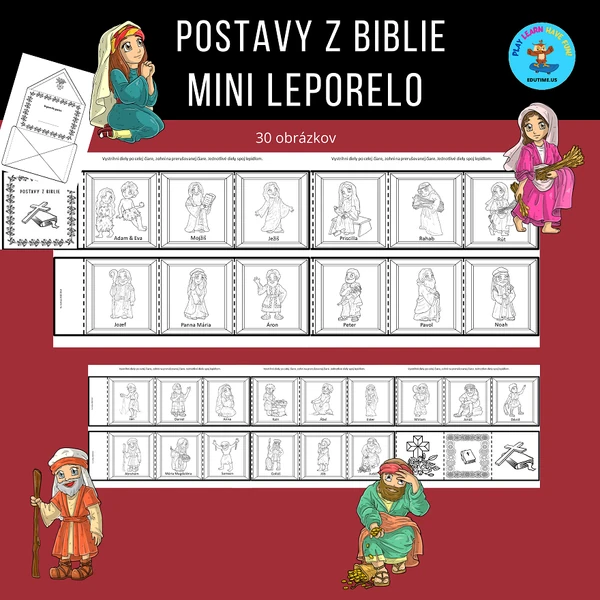 Postavy z biblie - mini leporelo
