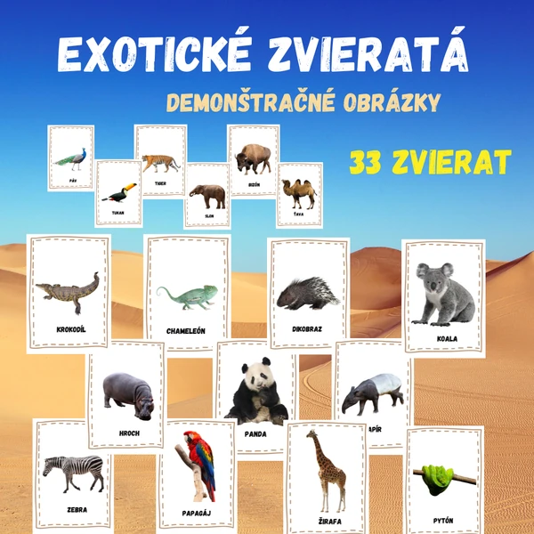 Demonštračné obrázky- EXOTICKÉ ZVIERATÁ 