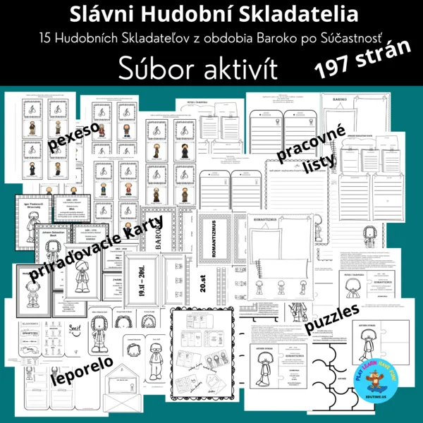 Slávni hudobní skladatelia - súbor aktivít