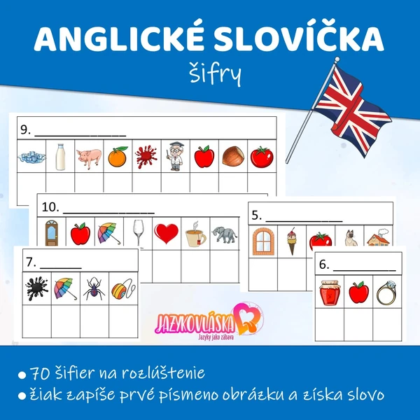 Anglické slovíčka šifry