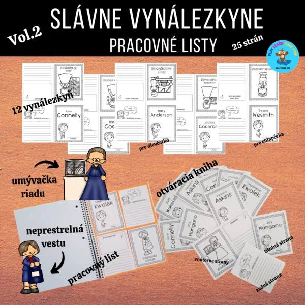 Slávne vynálezkyne - otváracia kniha