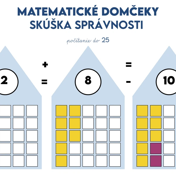 Matematické domčeky - skúška správnosti 