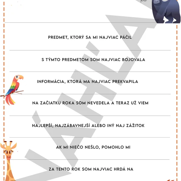 Netradičné hodnotenie na koniec školského roka 