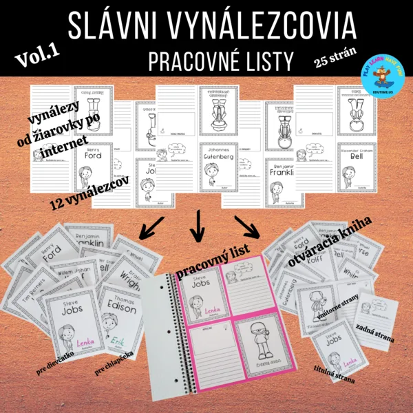 Slávni vynálezcovia - otváracia kniha