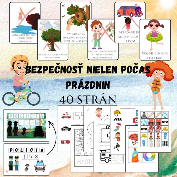 Bezpečnosť nielen počas prázdnin - súbor aktivít