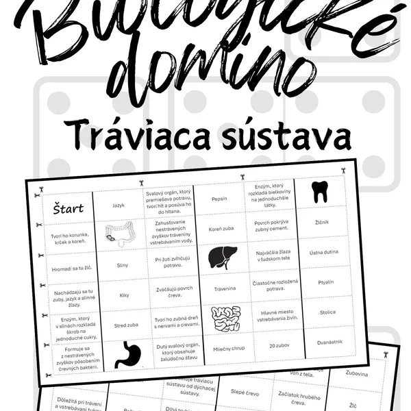 Biologické domino - Tráviaca sústava