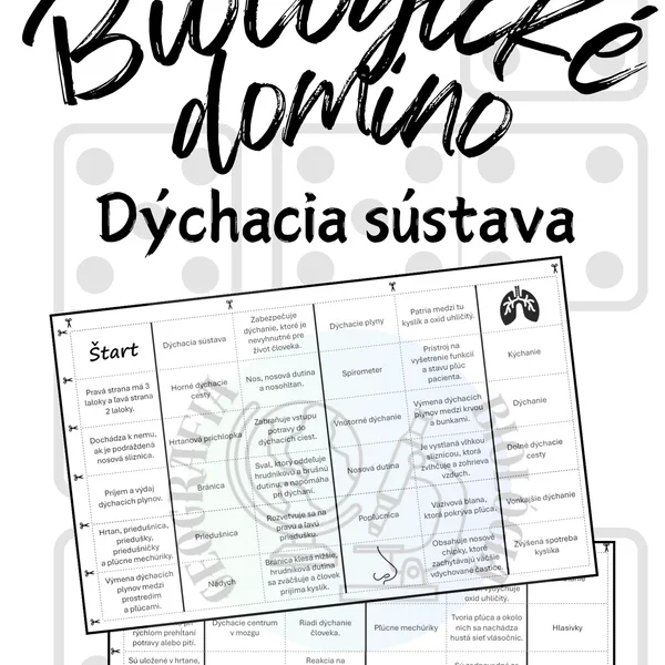 Biologické domino - Dýchacia sústava