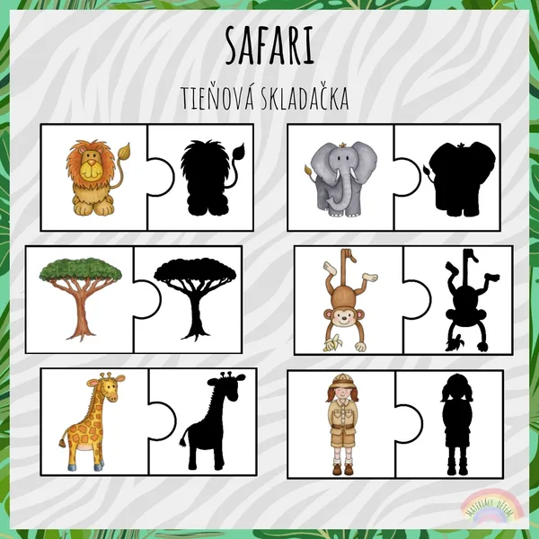 Safari, tieňová skladačka
