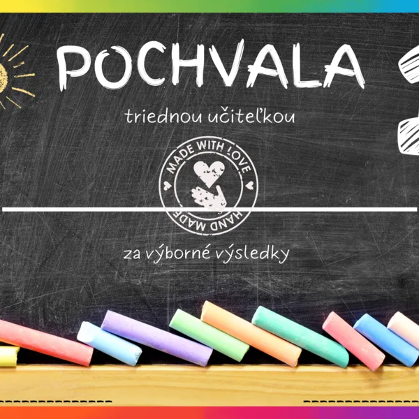Pochvaly triednou učiteľkou 