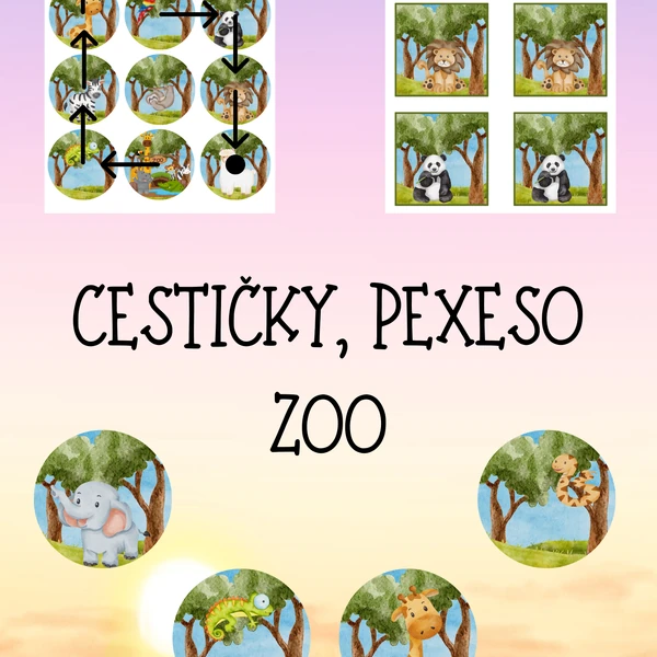 Cestičky, pexeso - ZOO