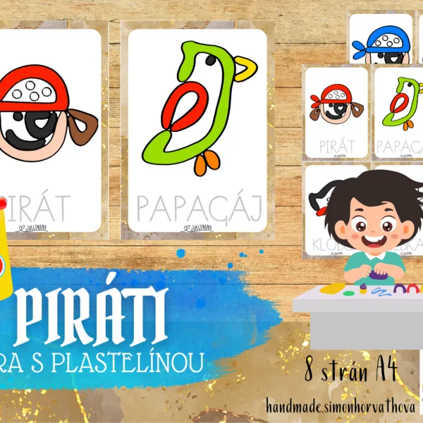Hra s plastelínou, Piráti, plastelína, podložky pod plastelínu