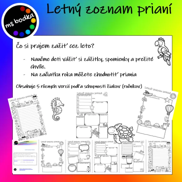 ČASOVÁ KAPSULA Letný zoznam prianí