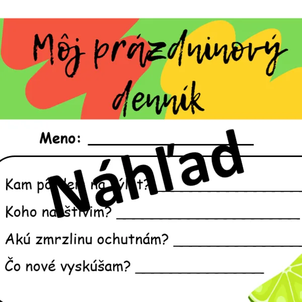 Môj prázdninový denník