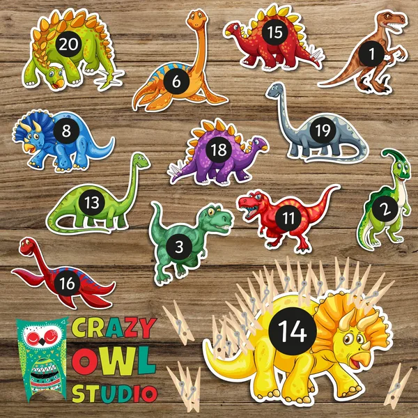 DINOSAURY štipcovanie