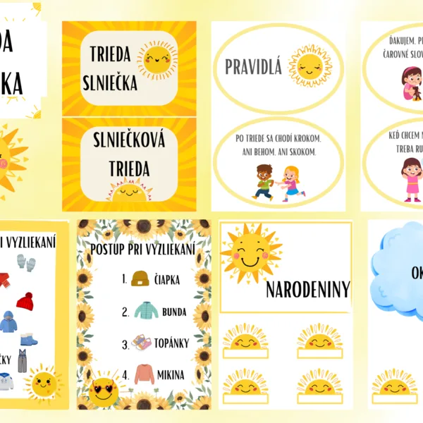 Trieda Slniečka, Výzdoba triedy, Pravidlá