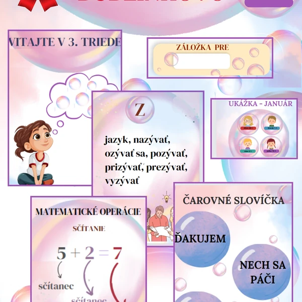 🪩 Výzdoba triedy do 1-4 ročníka -BUBLINKOVO 🪩2024/25