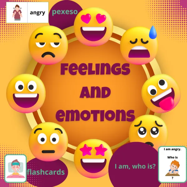FEELINGS AND EMOTIONS - I AM, WHO IS?, FLASHCARDS, PEXESO