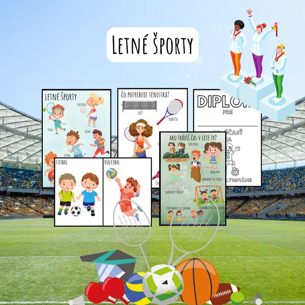 Letné športy, šport, Leto, Športový deň, Diplom