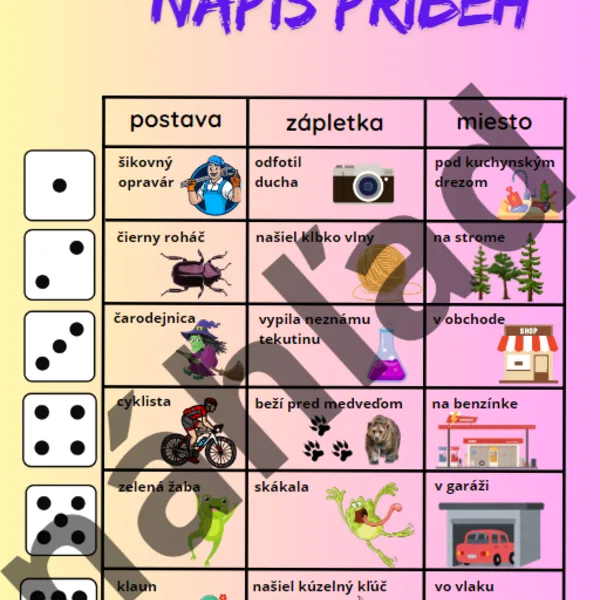 Hoď kockou a napíš príbeh