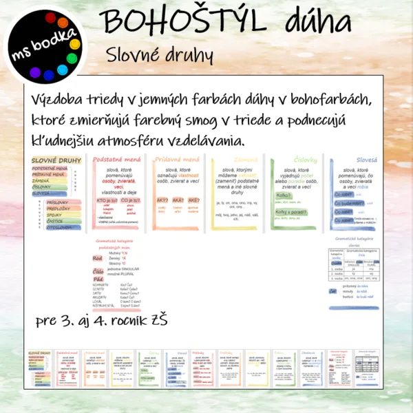 SLOVNÉ DRUHY BOHOštýl dúha