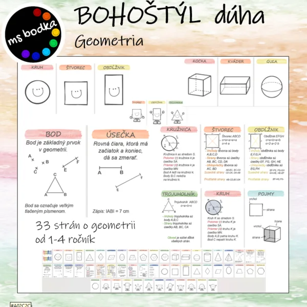 GEOMETRIA BOHOštýl dúha