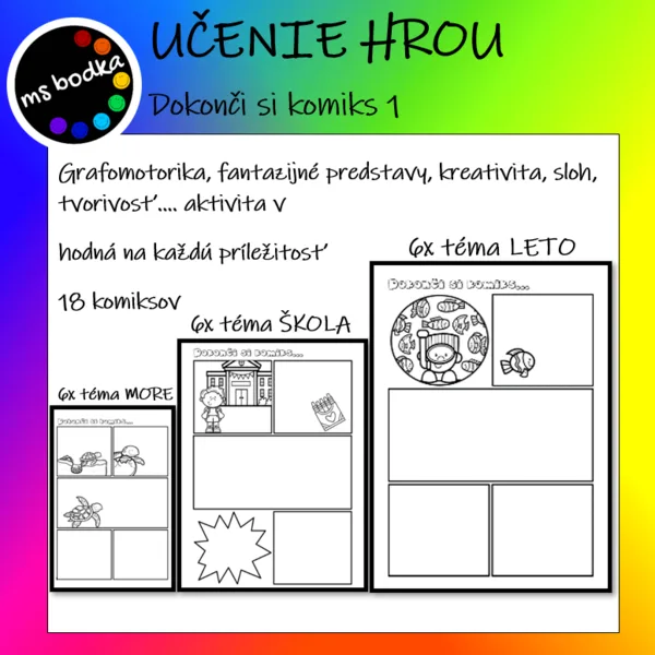 UČENIE HROU Dokonči si KOMIKS 1