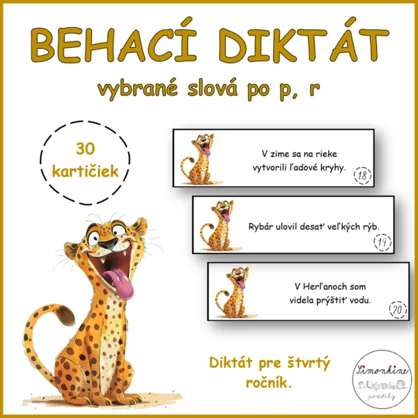Behací diktát - vybrané slová po p, r