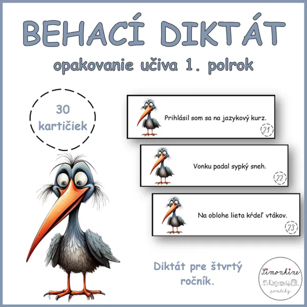 Behací diktát - opakovanie učiva 1. polrok