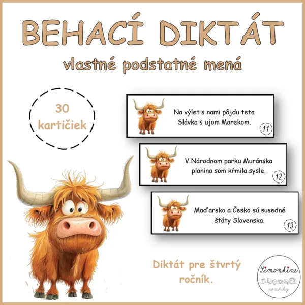 Behací diktát - vlastné podstatné mená