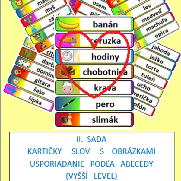 KARTY SLOV NA USPORIADANIE - II. sada