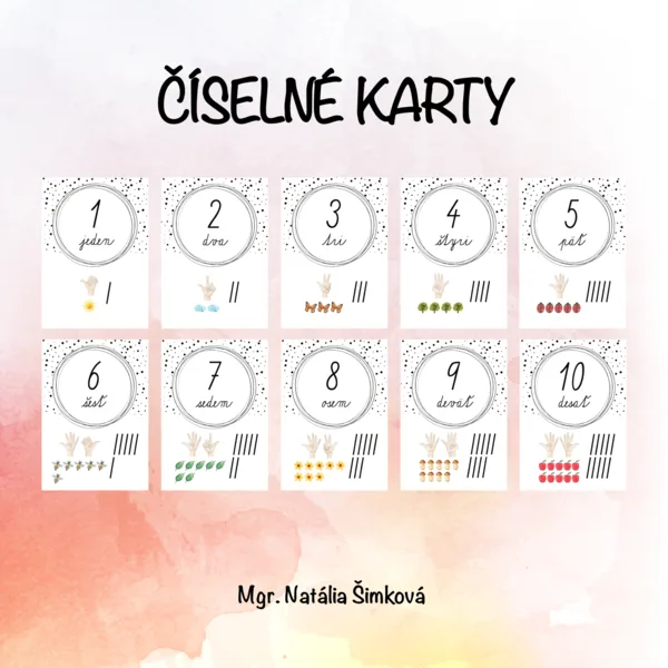 Číselné karty 1-10
